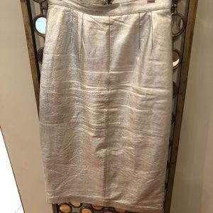 Vintage metallic pencil skirt